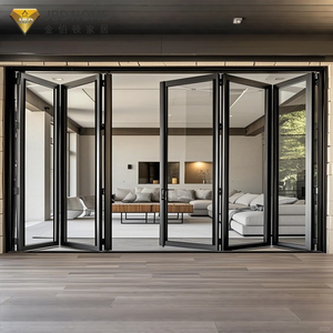 Heavy Duty Thermal Break Aluminum Glass Foldable Villa Door Window