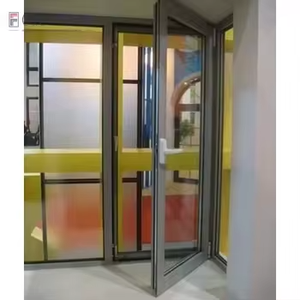 Fuson Exterior French Doors With Blinds Aluminum Alloy Double Swing French Door Exterior French Swinging Door