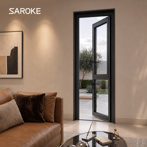 American Standard House Black Metal Patio Exterior Thermal Break Aluminum Doors And windows