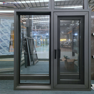Fuson Thermal Break Aluminum Windows Double Glazing French Window