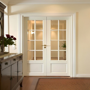 PDP Hurricane Impact Aluminum Alloy Waterproof Minimalist Exterior & Interior Casement French Doors High-Transparency Screen