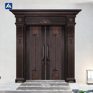 High Quality Aluminium Front Entry Modern Residential Security Entrance Doors For Sale
