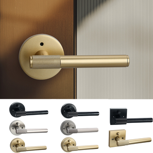 Aluminium Privacy Door Handle Brass Gold
