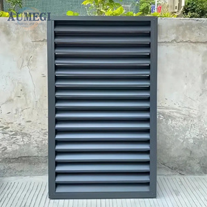 AUMEGI Automatic Aluminum Shutter Thickened Blades Jalousie Window