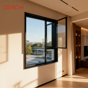 DERCHI Factory Direct Sales Tinted Aluminum Casement Windows Thermal Break